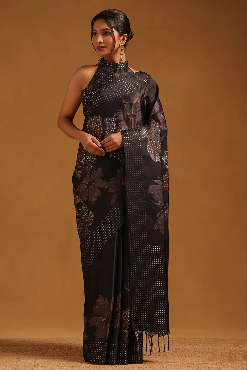 black tussar saree womens soch ssch